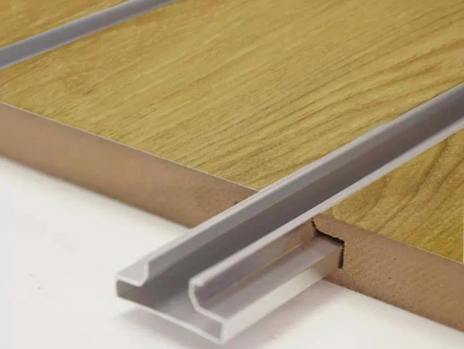 Alwminiwm Slatwall Slat Wal Panel Slotted Groove Wal Panel Bwrdd MDF